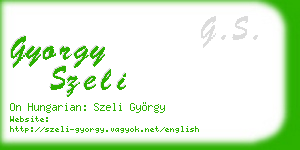 gyorgy szeli business card